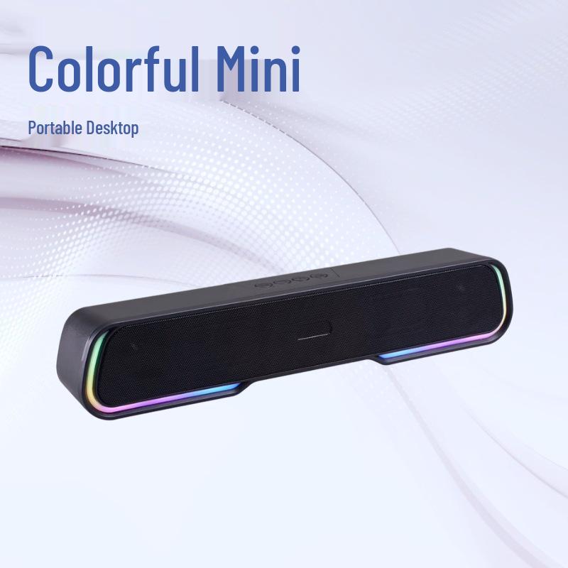 RGB Bluetooth Speaker: Wireless Luminous Portable Long Strip Desktop Sound Bar