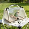 Parrot Portable Travel Carrier Transparent Waterproof Outdoor Bird Bag for Small Parakeets Lovebirds Vet Appointments