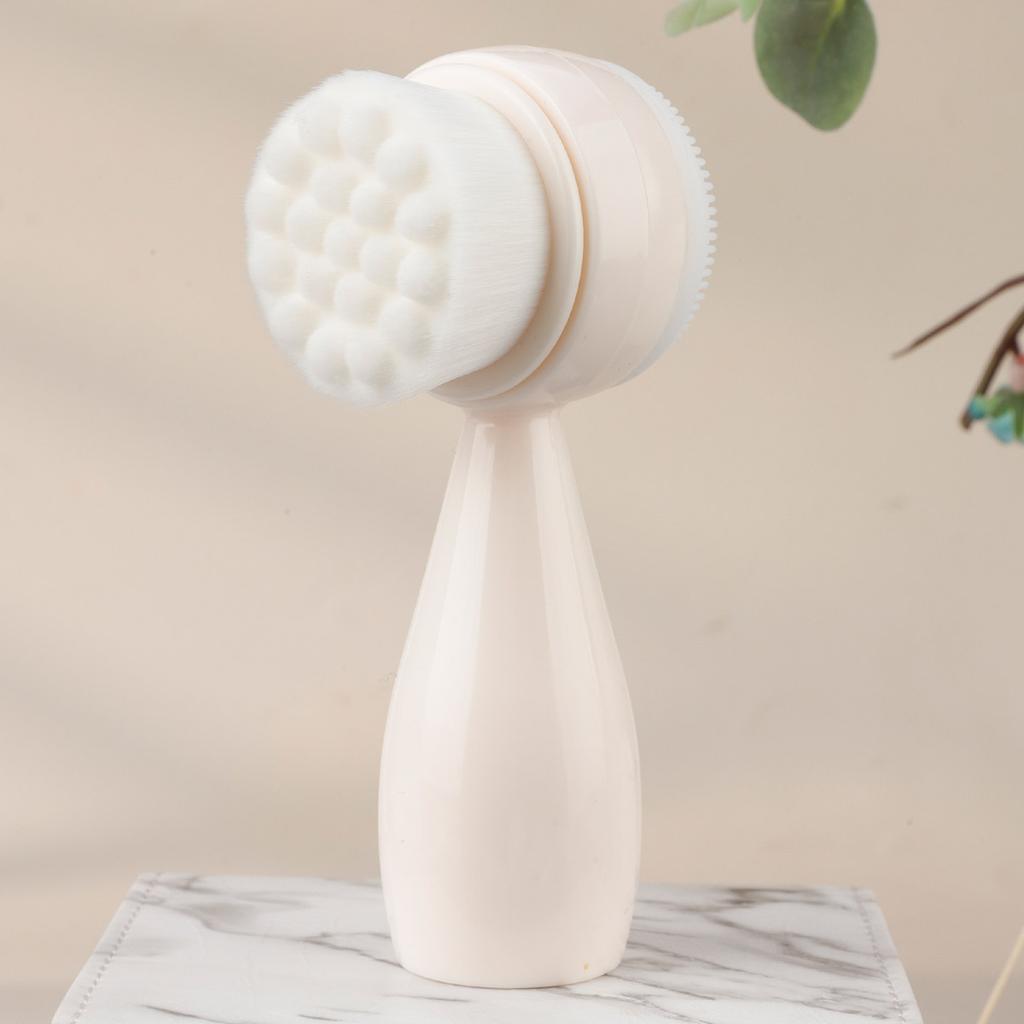 1 Polka Dot Soft Bristle Facial Cleansing Brush Deep Cleaning Silicone Soft Bristle Manual