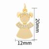 Brass Base Brass Pendants 18K Gold Plated Micro Pave Charms Cubic Zirconia Pendants  Jewelry Gift