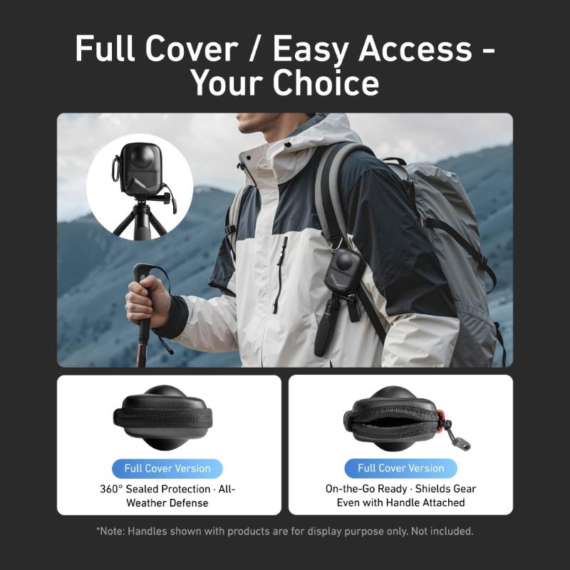 Permanent 360 Camera Carrying Bag Additional PU Substance Hard Wearing Lining Tradition Suitable Adventure Photography Accessories