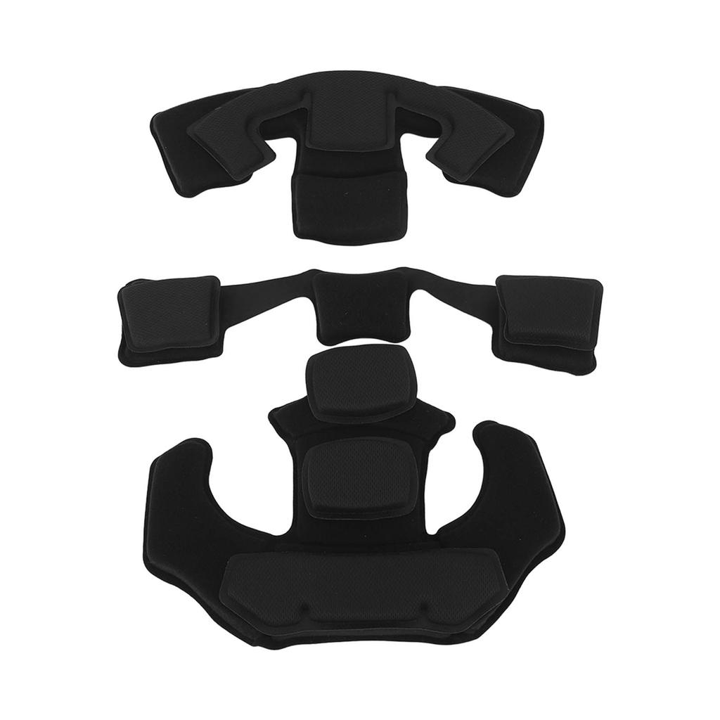3PCS Memory Foam Pad Protective Sponge Lining Helmet Padding Kit for Universal Motorcycle Scooter Bike Cycling Helmet Black