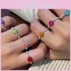 Anello Coreano Colorato con Faccina Sorridente alla Moda Estate 2024 con Cordino Elastico