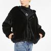 Puma Casual Velvet Jackets Women's Black Hooded Moderate 533127-01