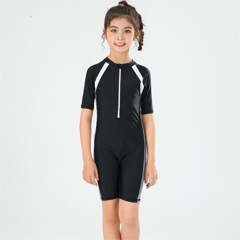 Девочковый короткий слитный купальник Toluangshi