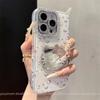 KT Cat Makeup Mirror Is Suitable for Apple 16ProMax Case iPhone17 Flash Diamond Lens 15 Anti-drop Protective Case