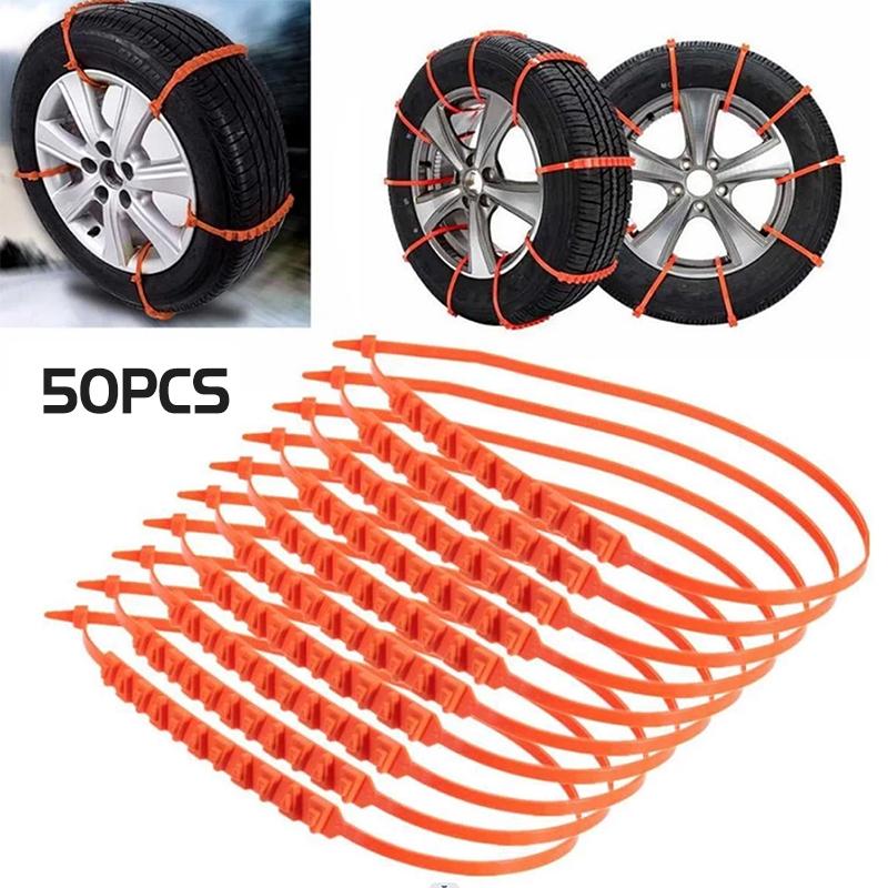 50-10 peças Rodas de Carro Pneus Correntes de Neve Antiderrapantes Nylon Inverno Correntes de Neve para Carro Exterior Pneus de Neve Emergência Correntes para Pneus Antiderrapantes