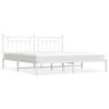 VidaXL Cadre de lit métal avec tête de lit blanc 200x200 cm 353593