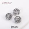 18K Gold Plated Metal Bead Separators For Bracelets,Weave Pattern Beads,Spacer Beads For Jewelry Making DIY Accessories