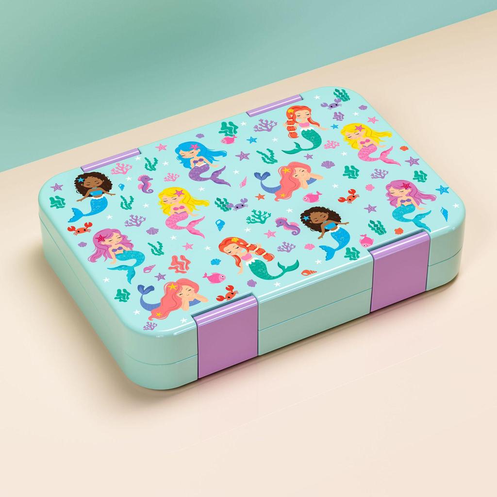 Kids' Double Buckle Cartoon Bento Lunch Box - Microwaveable, Portable, Large Capacity