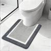 U-shaped toilet mat bathroom mat bathroom carpet bathroom carpet memory foam/Chenille bath mat anti-skid super absorbent