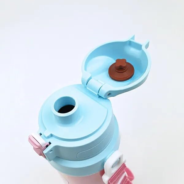 Chiikawa Stainless Steel Sports Water Bottle, Direct Drinking, One-Touch Design, Insulated, 800ml, Dance Set (Water Bottle, Name Sticker)