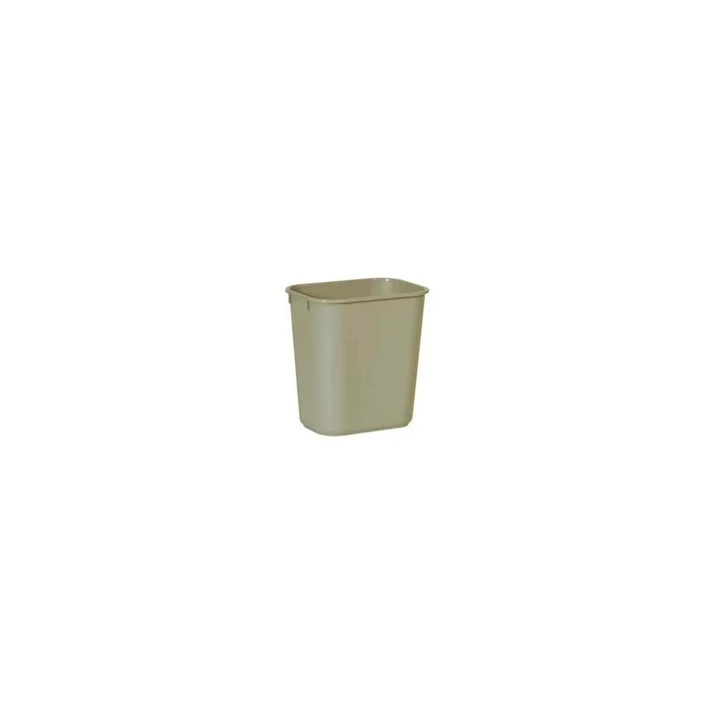 Soft Molded Plastic Wastebasket Rectangular Desk Trash Can Indoor Outdoor Garbage Bin Easy Clean Durable All Purpose Waste