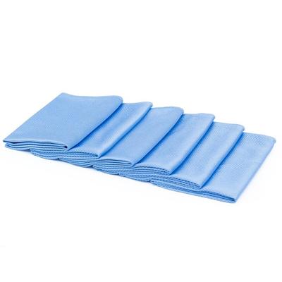 The Rag Company Diamond Weave Glass Window for Car Washes and Detailing & Towels, 6-Count, Blue,