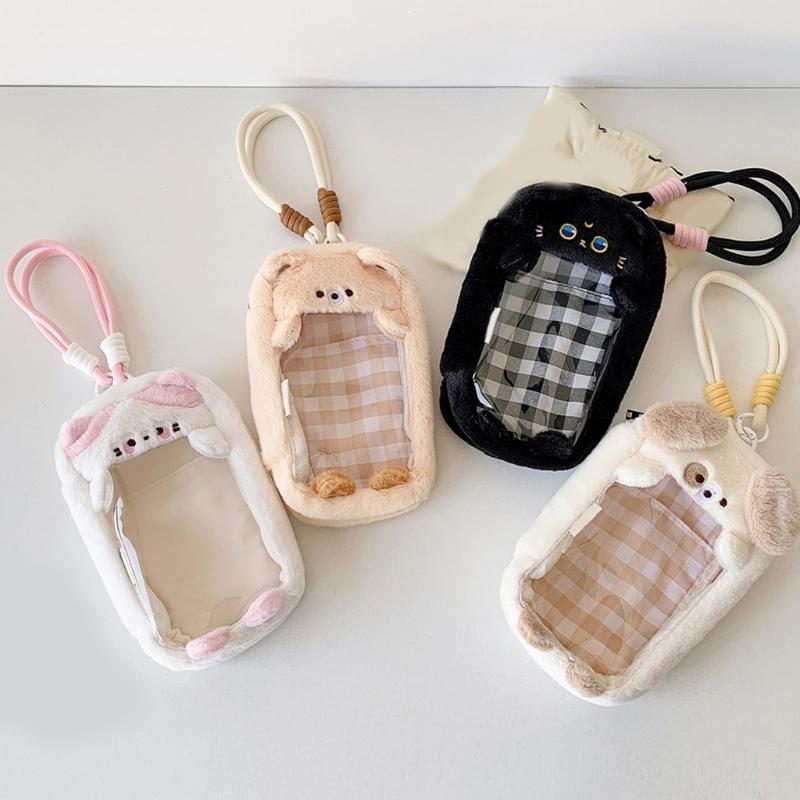 PVC Animal Shape Mini Backpack With Detachable Keychain For Doll Display Travel Accessories Organization