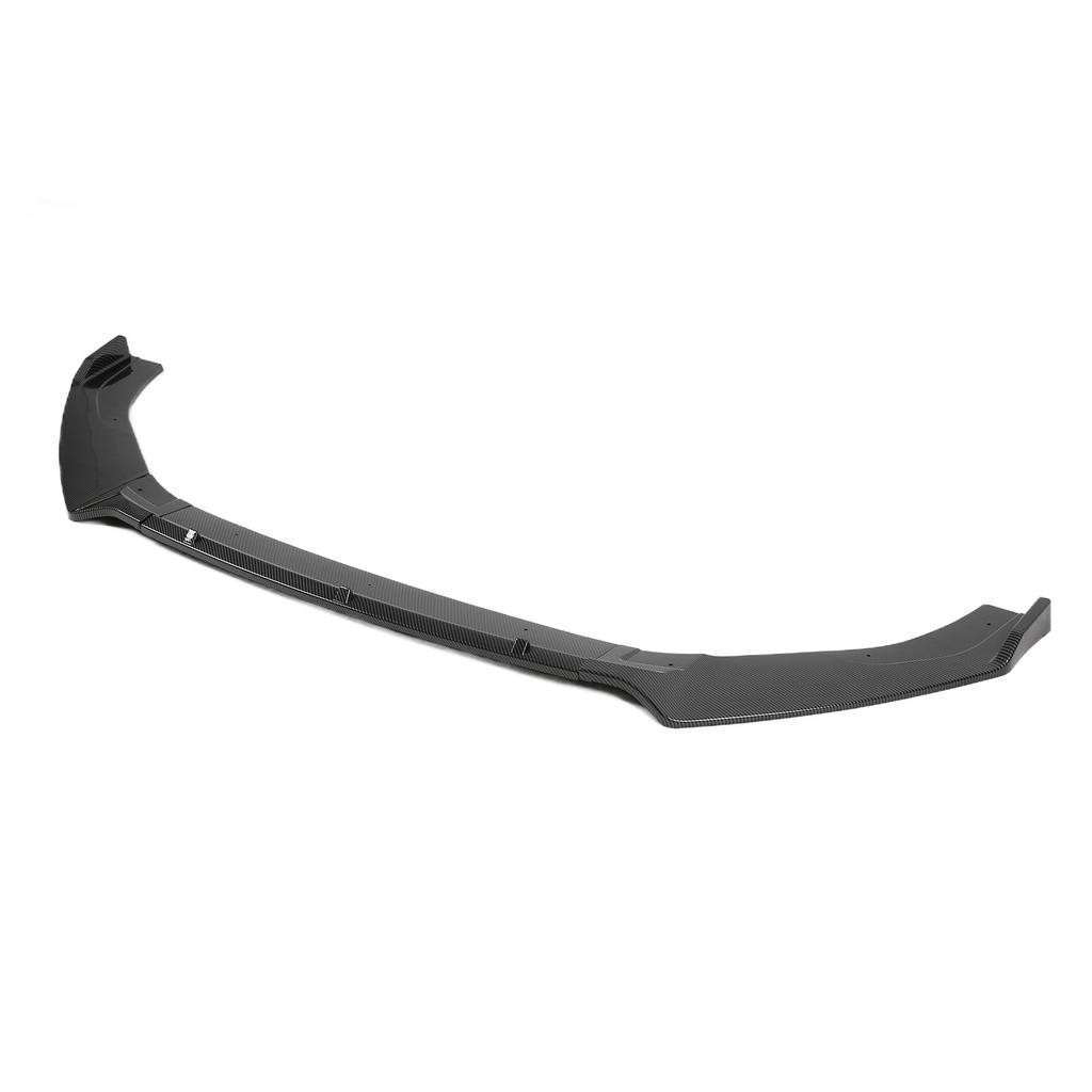 3 Sections Front Bumper Splitter Lip Spoiler Replacement for MK7 MK7.5 GTD R 2013‑2020Carbon Fiber Look