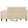 Vidaxl 2-Seater Sofa, Cream, 140 Cm, Upholstered In Fabric