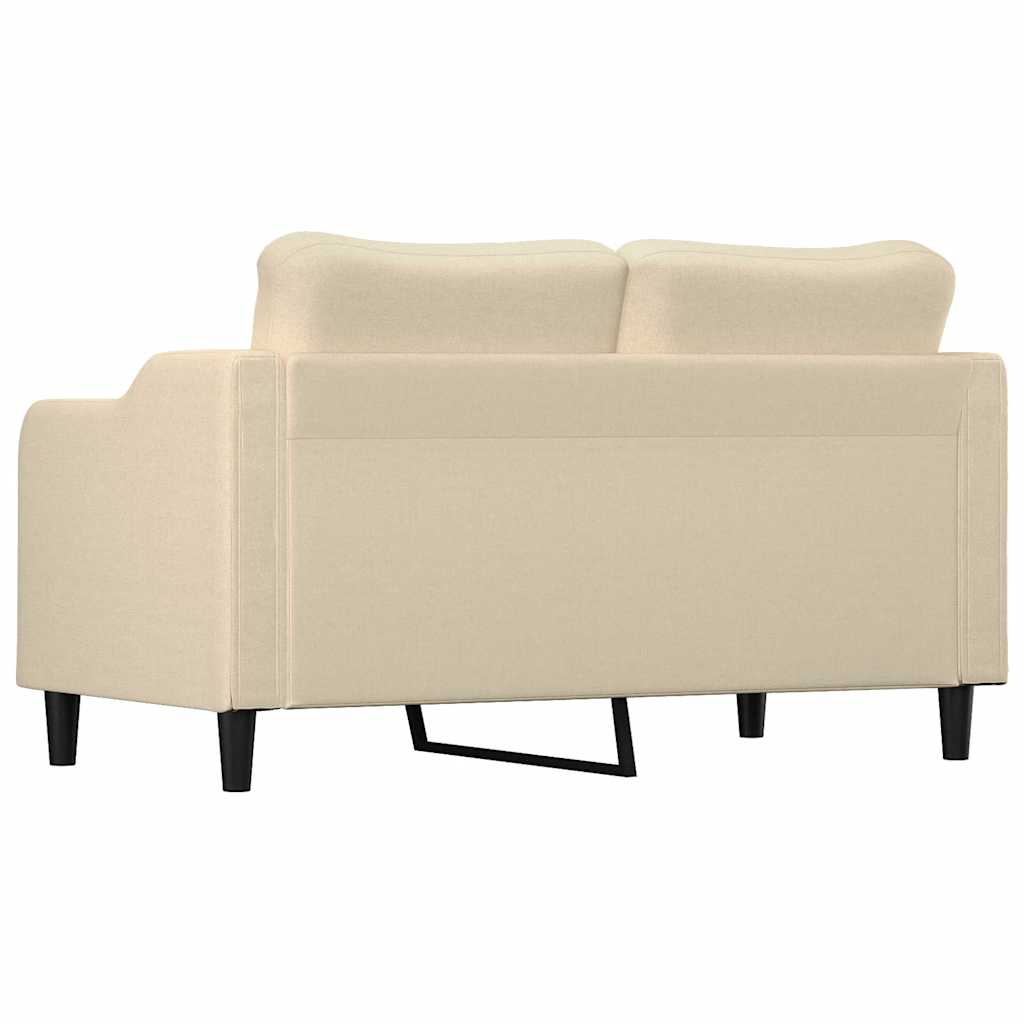Vidaxl 2-Seater Sofa, Cream, 140 Cm, Upholstered In Fabric