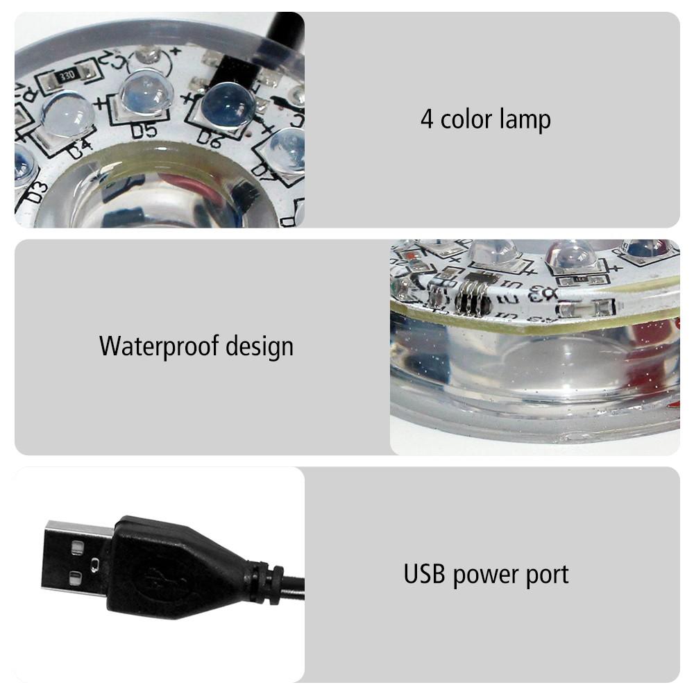 Mini LED světlo na akvárium Rybářské světlo Světlo do akvária USB 5V 220V Vodotěsná podvodní lampa RGB Mořské světlo Dekorace fontány