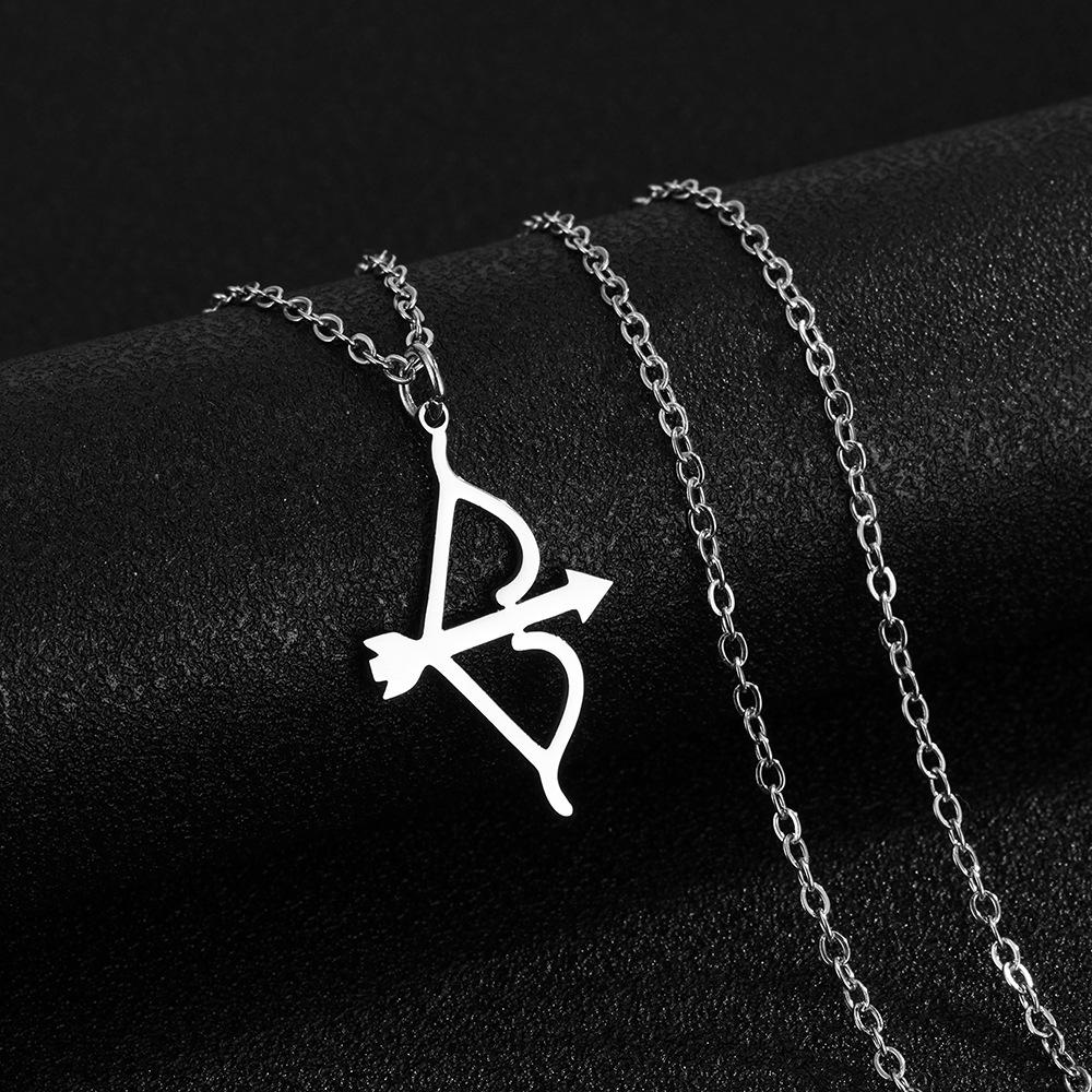 Cupid's Arrow Stainless Steel Clavicle Necklace for Women - Fashionable, Retro, Versatile Jewelry