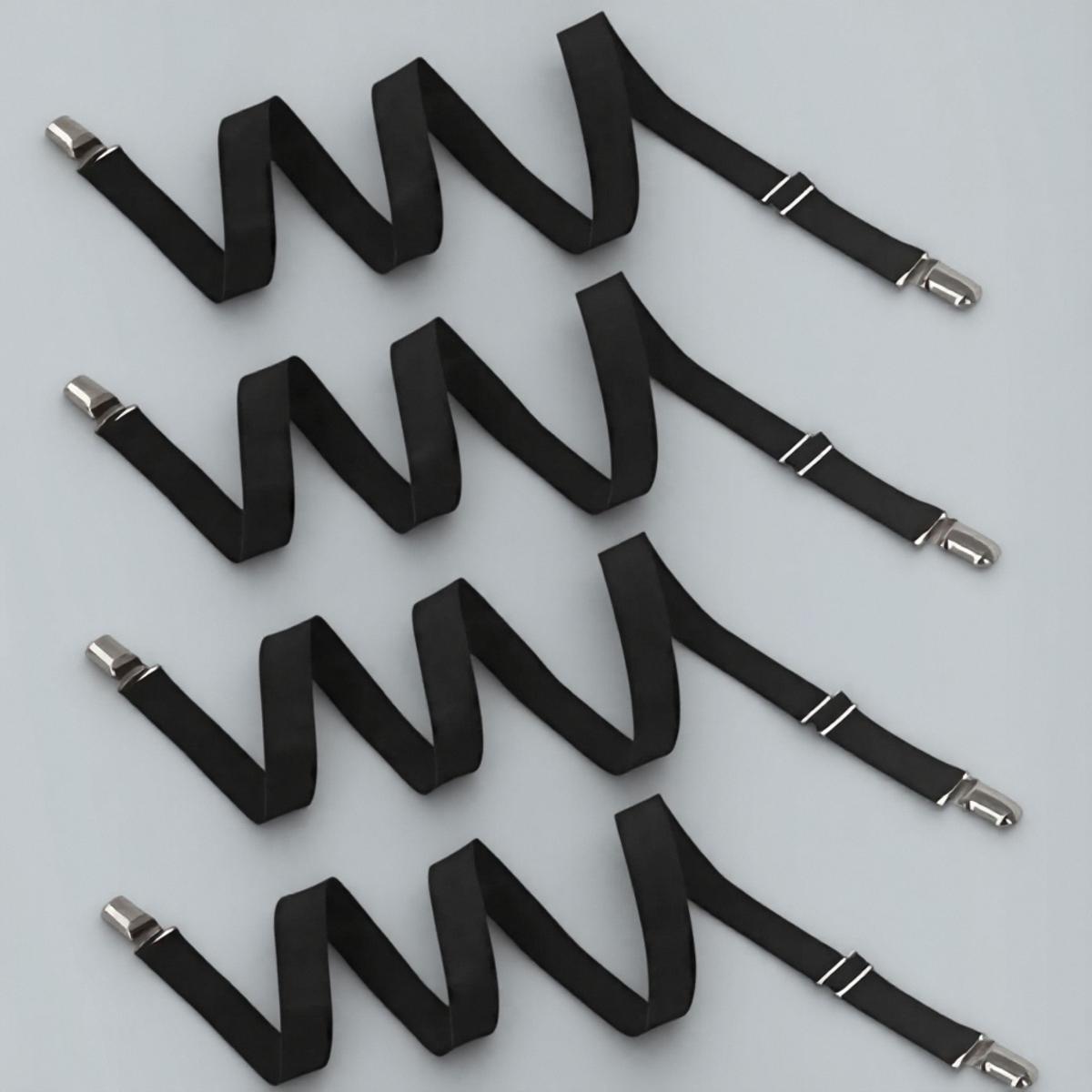 

4PCS Dual Clip Bed Sheet Fasteners Adjustable Anti-Slip Grippers for Securing Bed Sheets Sofa Covers