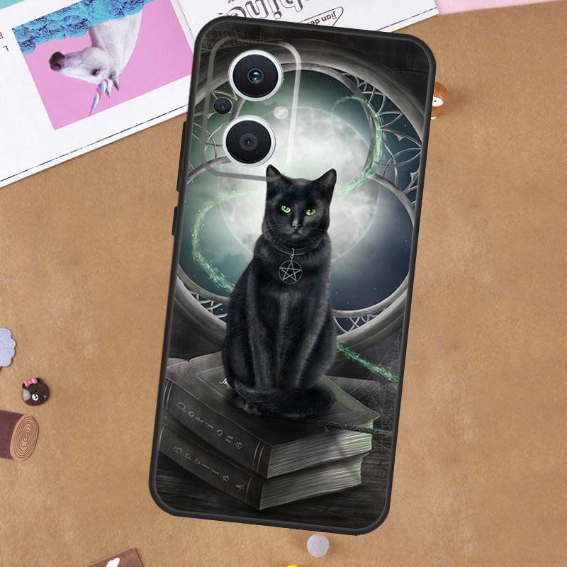 Witch Cat For OPPO Reno 7 8 Lite 10 11 12 13 14 Pro 8T 11F 12F 13F 14F OPPO Find X8 X5 X6 X9 Pro Case