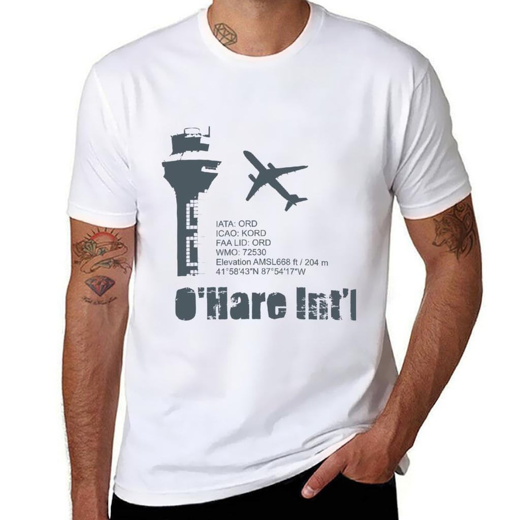 OHare Intl Airport TShirt Summer Casual Loose TShirt