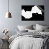 Canvas Print, Kiss Love Couple Black and White