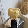 Minimalist High-End Feel Street Chain Crossbody Bag Ins Trend Heart Lipstick Bag Personality Small Square Bag