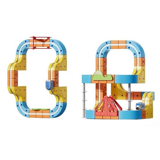 1 Set Magnetic Track Train Toy Kit Kids DIY Rail Building Gravity-Defying Electric Train Toy Toddlers Boys Girls Track Car Educational STEM