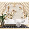 3d Flower Wallpaper Yellow Rose Vine 3d Solid Circle Soft Pack Wall Papers Floral Wall Murals Home Decor
