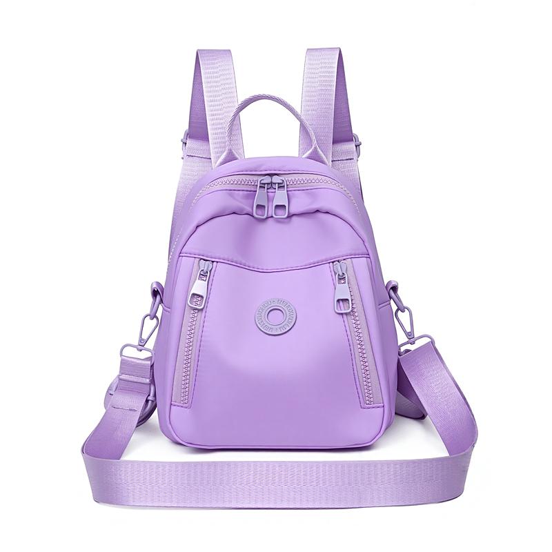 Einfarbiger Rucksack Große Kapazität Nylon Leichter Rucksack