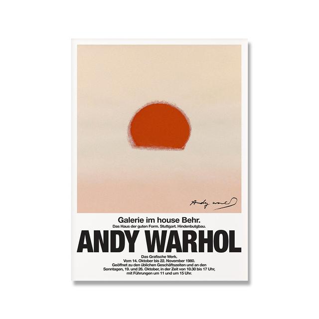 Andy Warhol Sunset Art Print and Poster Abstract Landscape Coloful Canvas Painting Pop Nodic Wall Decor Picture For Living Room