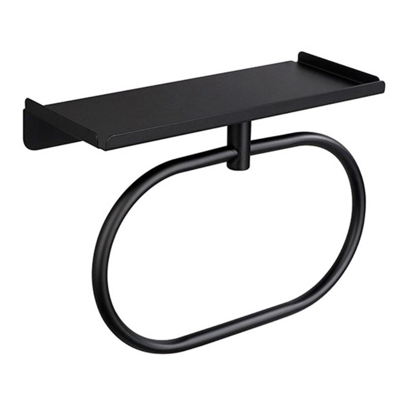 Elegant Brushed Towel Holder Rack For Small Space 180 Degrees Rotate Function 304 Stainless Steel