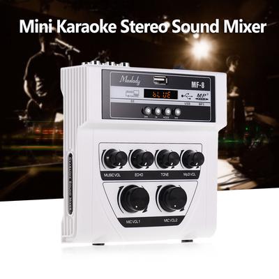 Muslady MF-8 Mini Karaoke Sound Audio Mixer Stereo Echo Mixer Dual