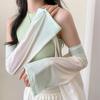 Ice Sleeve Gradient Color Support Sun Protection Sleeve Set, Women'S Ice Silk Trumpet Sleeve, Outdoor Uv Protection, Summer Arm