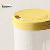 Moisture Proof Food Jar Airtight Spaghetti Storage Container, Clear PP Rotate Open Noodle Organizer, Kitchen Pantry Preservation Bin for Dry