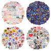 Suitcase Stickers 50 Stars Reading Holographic Flowers Inspirational Tablet Helmet Vinyl Water Bottle Laser Stickers