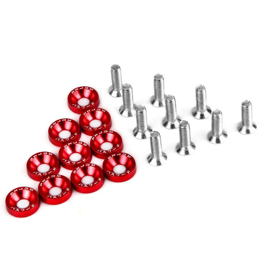 Car Modification Aluminum Alloy M6 Thickened Spacer Screws Battery Guard Plate Washers Mudguard Screws Decoration