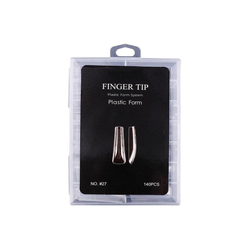 Eagle'S Talon 120/140 Pcs Short Curved Stiletto False Nail Tips Clear Soft Fake Nails Extensions For Diy Nail Salon Manicure