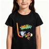Zig and Sharko Children's 100%Cotton Cartoon Print T-shirt Cute Boys Girls Fashion Short Sleeve Casual Kids Tops Summer Toddler