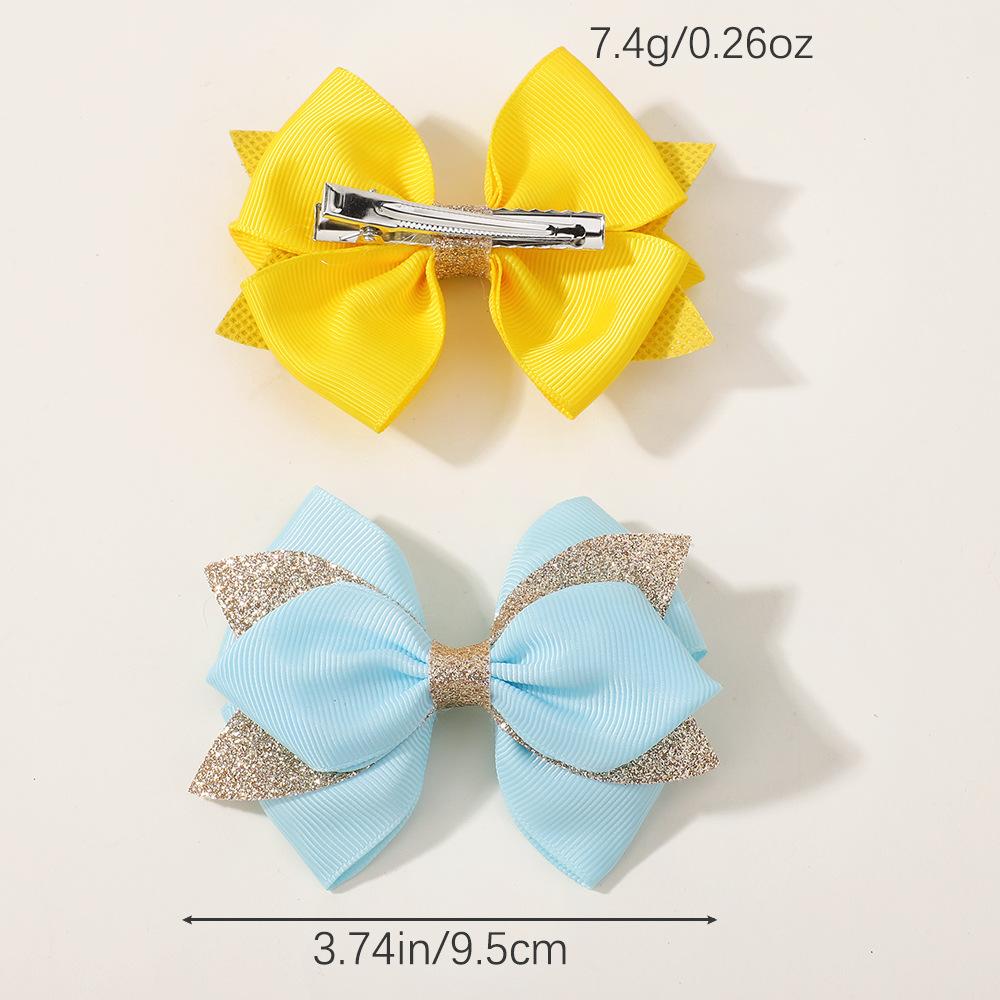 Handmade Special Bow Hairpin Set Glitter Girl Hair Accessories Daily Party Hairpin 4774