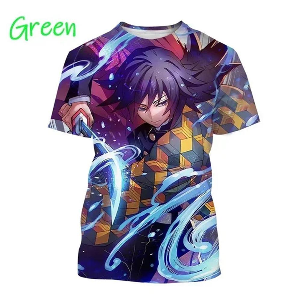 Trend Anime Demon Slayer Fashion T-Shirt Cartoon 3d Print Short Sleeve Top Street Comfort Casual Shirt Harajuku Tshirt
