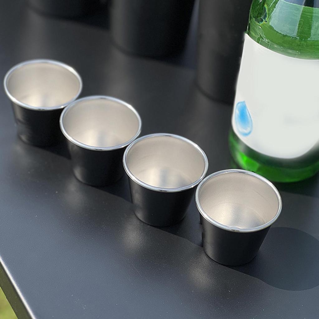 Small Metal Cups 304 Stainless Steel Stackable 5x5x4cm