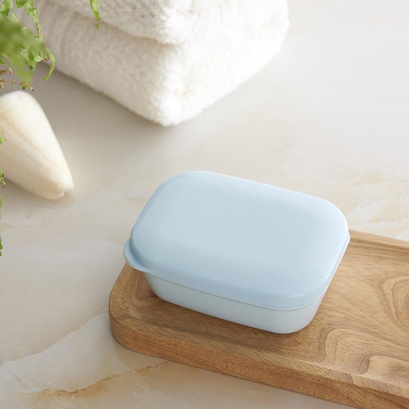 1Pc Covered Soap Box With Waterproof Seal Portable Soap Box Detachable Drain Tray And Soap Pan