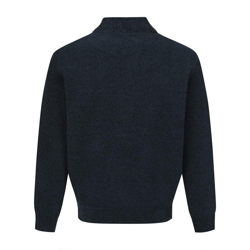 Ferraromilano Fleece-Bonded Chenille Full-Zip Cardigan D/Green (Amsftsc40123)