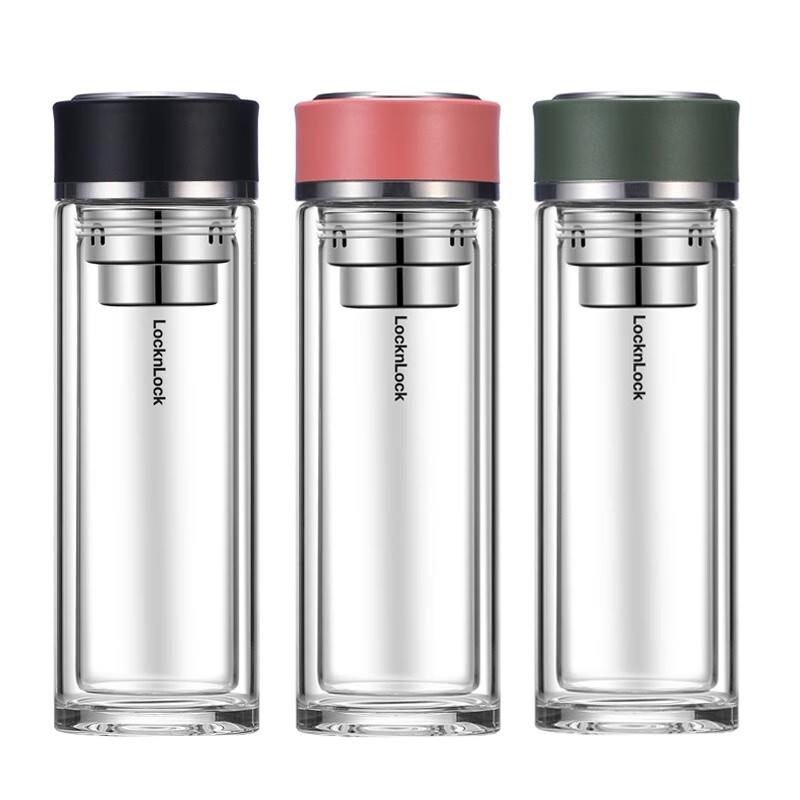 Lock&Lock 320ml Double-Layer Glass Tea Cup LLG629