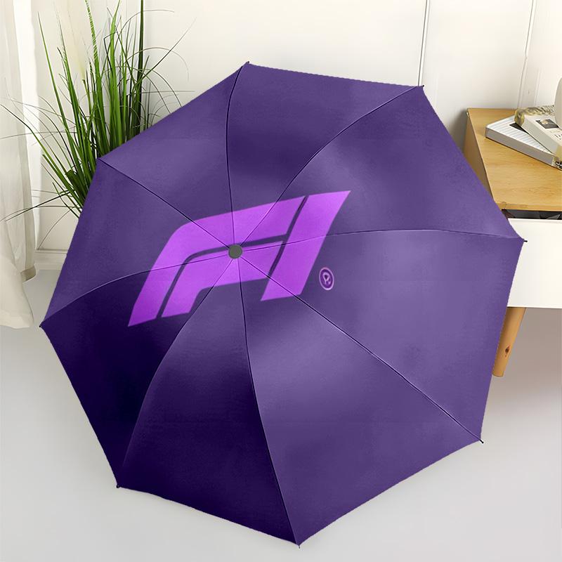 Galactic Logo Design Outdoor Automatic Umbrella Compact 8-Rib Lightweight Durable Plastic & Iron Perfect for Outdoor Adventures Fashion Lovers