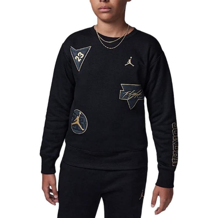 

Jordan Flight23 See Me Shine Fashion Soft Casual Kids Tops Black HQ7139-010 XS