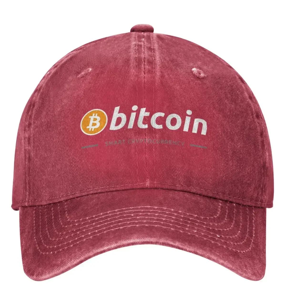 Bitcoin Smart Cryptocurrency Casual Baseball Cap Summer Logo Trucker Hat Outdoor Gym Snapback Cap Unisex Fashion Baseball Caps One Size